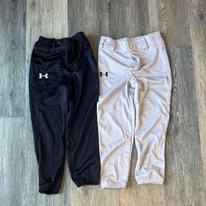Under Armour Kids' Black and Gray Baseball Pants